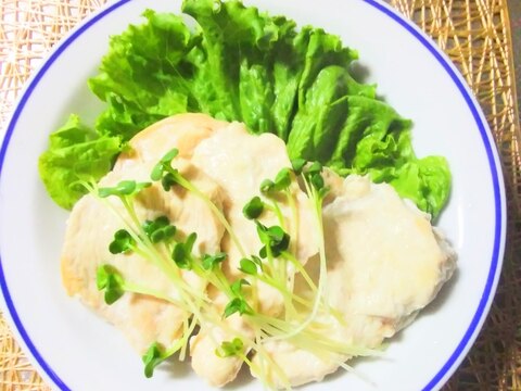 鶏むね肉の酒蒸し